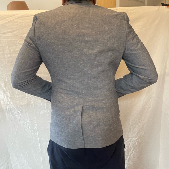 H&M Men's Gray Skinny Fit Linen-Blend Blazer - Size 36R - Picture 5 of 13